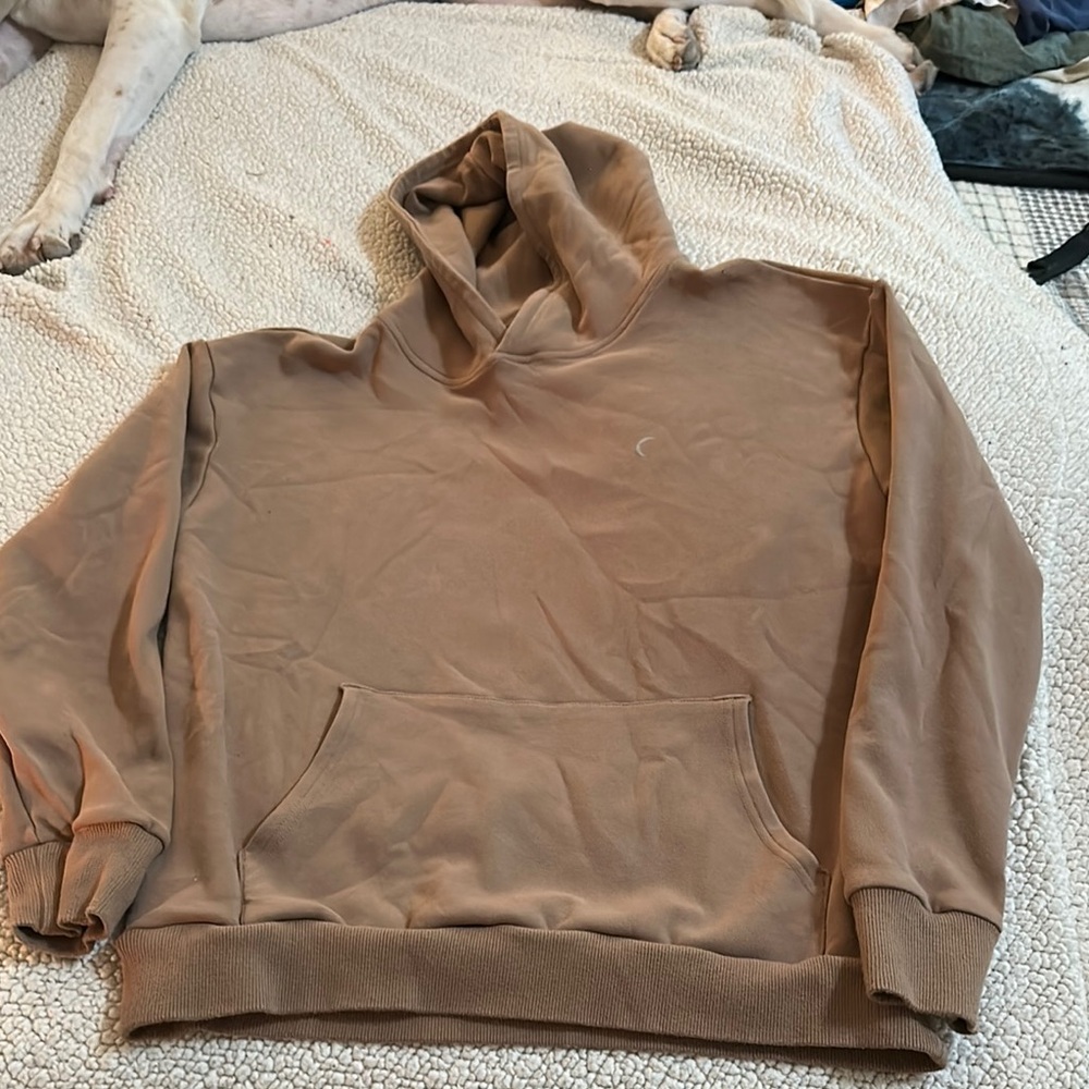 Zyia Tan Hoodie with Front Pocket size Small